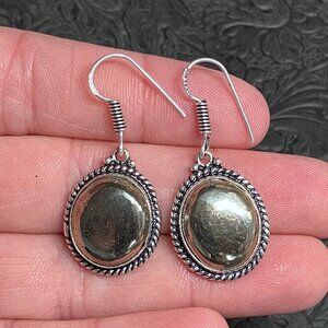 Chalcopyrite Earrings Stone Crystal Jewelry